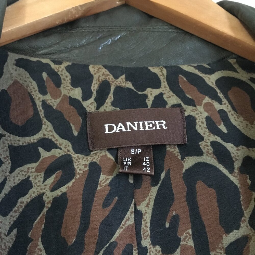 VTG Y2K Danier Leather Field Utility Jacket Earthy Brown S - Picture 10 of 16